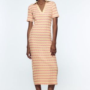 Zara Collared Stripes Dress